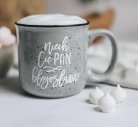 Kubek vintage - Niech cię Pan. Wydawca: Szaron. SmakLiter.pl Opakowanie Kubek vintage - Niech cię Pan