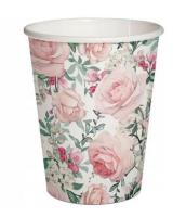 Opakowanie Kubki papierowe eko Piękne róże 250ml 10szt