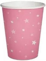 Opakowanie Kubki papierowe eko Różowe w gwiazdki 250ml 10szt