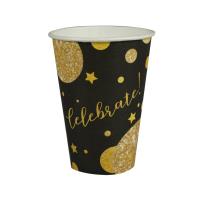 Opakowanie Kubki papierowe Glam Party czarne 8szt