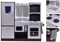 Opakowanie Kuchnia drewniana srebrna z lodówką i piekarnikiem