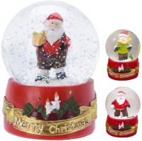 Opakowanie Kula śnieżna świąteczna światło 9cm MIX