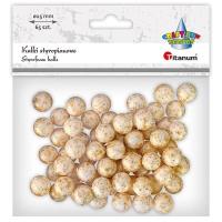 Opakowanie Kulki styropianowe 15mm 65szt złote