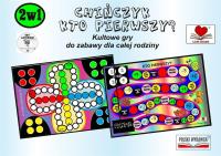 Opakowanie Kultowe gry planszowe 2w1. Chińczyk, Kto pierwszy?