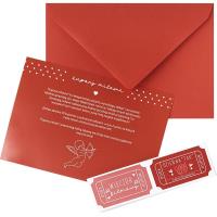 Opakowanie Kupony miłosne w kopercie dla par na walentynki