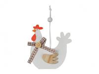 Opakowanie Kura zawieszka biała 9cm