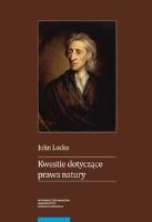 Okładka książki Kwestie dotyczące prawa natury wraz z esejami o widzeniu rzeczy w Bogu o cudach i o zmartwychwstani