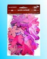 Opakowanie Kwiatki brokatowe 60szt