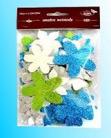 Opakowanie Kwiatki brokatowe 60szt