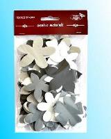 Opakowanie Kwiatki czarno-szaro-białe 60szt