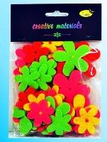 Opakowanie Kwiaty z filcu z dziurką 36-52 mm 56szt