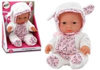 Lalka bobas białe ubranko 21cm. Wydawca: Leantoys. SmakLiter.pl Opakowanie Lalka bobas białe ubranko 21cm