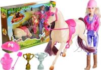 Opakowanie Lalka i biały koń w stajni + akcesoria