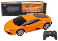 Lamborghini Huracan R/C 1:24 pomarańczowe. Wydawca: Rastar. SmakLiter.pl Opakowanie Lamborghini Huracan R/C 1:24 pomarańczowe