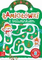 Okładka książki Łamigłówki z bałwankiem. Książeczka z naklejkami