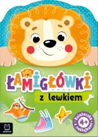 Okładka książki Łamigłówki z lewkiem. Książeczka z naklejkami 4+