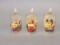 Opakowanie Lampka ledowa z motywem świątecznym 6cm MIX