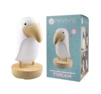Lampka nocna LED i bluetooth speaker tukan biały. Wydawca: Mary's. SmakLiter.pl Opakowanie Lampka nocna LED i bluetooth speaker tukan biały