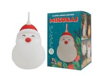 Lampka nocna LED RGB Mikołaj. Wydawca: Mary's. SmakLiter.pl Opakowanie Lampka nocna LED RGB Mikołaj