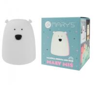 Lampka nocna LED RGB Miś mały biały. Wydawca: Mary's. SmakLiter.pl Opakowanie Lampka nocna LED RGB Miś mały biały