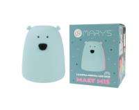 Lampka nocna LED RGB Miś mały niebieski. Wydawca: Mary's. SmakLiter.pl Opakowanie Lampka nocna LED RGB Miś mały niebieski