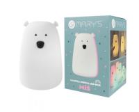 Lampka nocna LED RGB+WW + R/C miś duży biały. Wydawca: Mary's. SmakLiter.pl Opakowanie Lampka nocna LED RGB+WW + R/C miś duży biały
