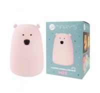 Lampka nocna LED RGB+WW + R/C miś duży różowy. Wydawca: Mary's. SmakLiter.pl Opakowanie Lampka nocna LED RGB+WW + R/C miś duży różowy