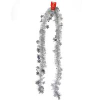 Opakowanie Łańcuch dekoracyjny - śnieżynki srebrny