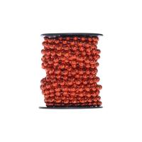 Opakowanie Łańcuch z koralami na szpuli czerwony 6m