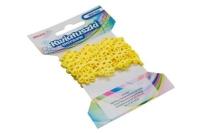 Opakowanie Łańcuszek kwiatuszki skórzane 1m żółty