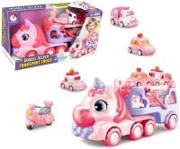 Opakowanie Laweta jednorożec na baterie z autkami