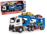 Opakowanie Laweta z 4 pojazdami dźwięk otwierane drzwi