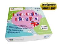 Learn English Like a Pro fiszki + gra A1. Autor: Dwornik Paweł. SmakLiter.pl Okładka książki Learn English Like a Pro fiszki + gra A1