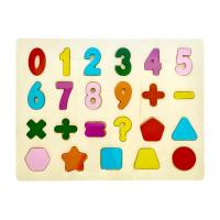 Opakowanie Liczby drewniane