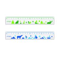 Opakowanie Linijka plastikowa transparentna z nadrukiem 20cm