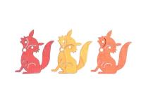 Opakowanie Lis dekoracja drewniana 4cm 12szt