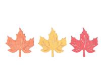 Opakowanie Liść dekoracja drewniana 4cm 12szt