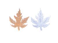 Opakowanie Liść klonu dekoracja złoty i srebrny 4cm 12szt