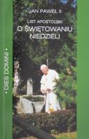 List apostolski Dies Domini. Autor:  Jan Paweł II. SmakLiter.pl Okładka książki List apostolski Dies Domini