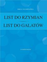Okładka książki List do Rzymian / List do Galatów