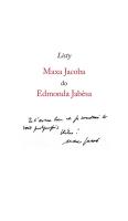 Listy Maxa Jacoba do Edmonda Jabesa. Autor: Max Jacob. SmakLiter.pl Okładka książki Listy Maxa Jacoba do Edmonda Jabesa