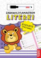 Literki. Zabawa z flamastrem. Autor: Katarzyna Salamon. SmakLiter.pl Okładka książki Literki. Zabawa z flamastrem