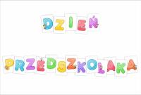 Opakowanie Litery dekoracyjne A4 - Dzień Przedszkolaka 18el