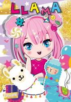 Llama. Kolorowanka. Autor: Katarzyna Maćkowiak. SmakLiter.pl Okładka książki Llama. Kolorowanka