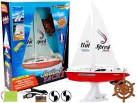 Opakowanie Łódź żaglówka R/C 50cm ster 27mhz 15 km/h czerwona