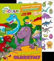 Okładka książki Lubię Dinozaury. Rysowanki z bajecznymi tatuażami cz. 1 Kolorowe olbrzymy
