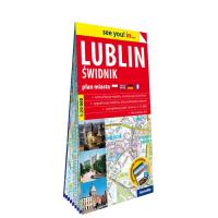Lublin i Świdnik papierowy plan miasta 1:20 000. Autor: Opracowanie zbiorowe. SmakLiter.pl Okładka książki Lublin i Świdnik papierowy plan miasta 1:20 000