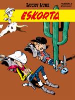 Lucky Luke. Eskorta. Tom 28. Autor: René Goscinny. SmakLiter.pl Okładka książki Lucky Luke. Eskorta. Tom 28