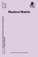 Macierz/Matrix. Autor: Giemza Natalia, Bojarska Katarzyna. SmakLiter.pl Okładka książki Macierz/Matrix