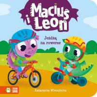 Maciuś i Leon jeżdżą na rowerze. Autor: Wierzbicka Katarzyna. SmakLiter.pl Okładka książki Maciuś i Leon jeżdżą na rowerze